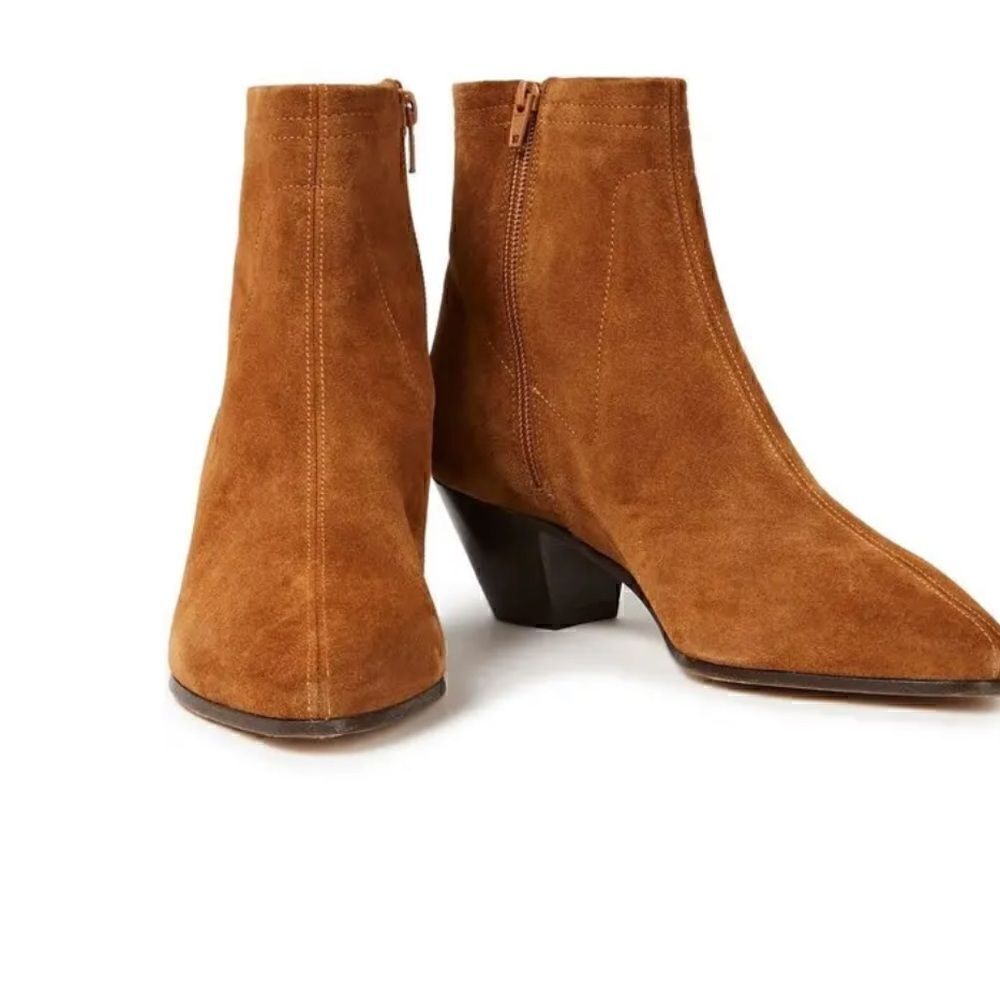 MAJE Flika Suede Ankle Boots - Tan New in box size 37